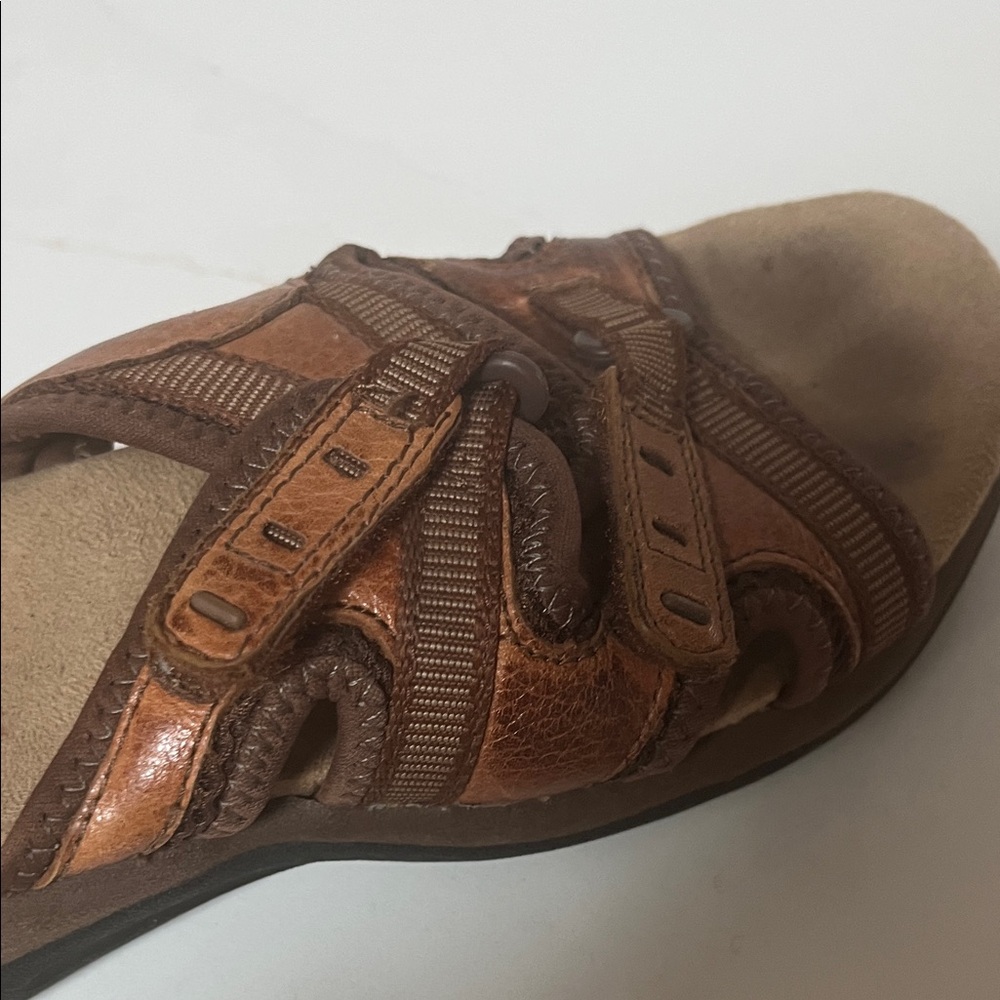 Earth Spirit Tan Leather Sandals Size 7 - Picture 9 of 11